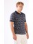 Lacivert Erkek Slim Fit Desenli Polo Yaka Tshirt - 105239 8