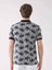 Lacivert Erkek Regular Fit Yaprak Desenli Polo Yaka T-shirt 10