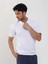 Beyaz Erkek Slim Fit Fitilli Fermuarlı Polo Yaka Triko 7