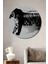 Soyut Kaplan Hızı Siyah Beyaz Dekoratif Ahşap Ev/işyeri/ofis Yuvarlak Tablo 1
