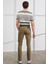 Erkek Yeşil Slim Fit Dar Kesim Pamuklu 5 Cep Esnek Rahat Pantolon 5