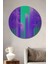 Mor Bahar Ağaçları Soyut Sanat Dekoratif Ahşap Ev/işyeri/ofis Yuvarlak Tablo 1