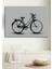 Retro Bisiklet Kara Kalem Görünümlü Dekoratif Ahşap Ev/işyeri/ofis Kare Tablo 1