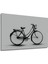 Retro Bisiklet Kara Kalem Görünümlü Dekoratif Ahşap Ev/işyeri/ofis Kare Tablo 3