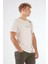 Ekru Erkek Slim Fit Desenli O Yaka Tshirt - 105309 8