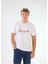 Beyaz Erkek Regular Fit Baskılı Casual O Yaka T-shirt 6