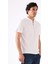 Beyaz Erkek Slim Fit Düz Bomber Yaka T-shirt 7