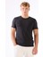 Siyah Erkek Slim Fit Düz O Yaka T-shirt 6