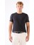 Siyah Erkek Slim Fit Düz O Yaka T-shirt 7