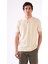 Bej Erkek Slim Fit Düz Düğmeli O Yaka Triko 7