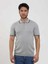 Gri Erkek Slim Fit Fitilli Fermuarlı Polo Yaka Triko 7
