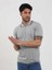 Gri Erkek Slim Fit Fitilli Fermuarlı Polo Yaka Triko 9