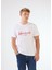 Beyaz Erkek Regular Fit Baskılı Casual O Yaka T-shirt 9