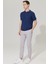 Erkek Gri Slim Fit Dar Kesim Yan Cepli Pamuklu Esnek Armürlü Pantolon 2