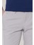 Erkek Gri Slim Fit Dar Kesim Yan Cepli Pamuklu Esnek Armürlü Pantolon 3
