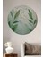 Yeşil Yapraklar Mozaik Sulu Boya Görünümlü Dekoratif Ahşap Ev/işyeri/ofis Yuvarlak Tablo 1