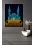 Çerçeve Görünümlü Neon Işıltılı Cami Minareleri Modern Sanat Işyeri/ofis Dekoratif Ahşap Kare Tablo 1
