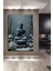 Buz Mavisi Buddha ve Lotus Çiçeği Rüyası Dekoratif Ahşap Ev/işyeri/ofis Kare Tablo 1
