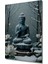 Buz Mavisi Buddha ve Lotus Çiçeği Rüyası Dekoratif Ahşap Ev/işyeri/ofis Kare Tablo 2