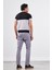 Siyah Bisiklet Yaka Çift Renk Slim Fit Triko Tshirt 3