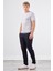 Açık Gri O Yaka Düz Renk Kısa Kollu Slim Fit Triko T-Shirt 3