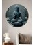 Buz Mavisi Buddha ve Lotus Çiçeği Rüyası Dekoratif Ahşap Ev/işyeri/ofis Yuvarlak Tablo 1