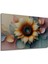 Pastel Tonlarda Ayçiçeği Rüya Bahçesi Dekoratif Ahşap Ev/işyeri/ofis Kare Tablo 3