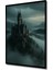 Çerçeve Görünümlü Hogwarts Şatosu Sisli Dağlar Yağlı Boya Görünümlü Ofis Dekoratif Ahşap Kare Tablo 2