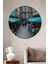 Turkuaz Çarşı Yağlı Boya Görünümlü Dekoratif Ahşap Ev/işyeri/ofis Yuvarlak Tablo 1
