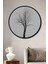 Çerçeve Görünümlü Minimalist Ağaç Kara Kalem Görünümlü Dekoratif Ahşap Işyeri/ofis Yuvarlak Tablo 1