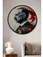Çerçeve Görünümlü Atatürk Modern Sanat Yağlı Boya Görünümlü Dekoratif Ahşap Ofis Yuvarlak Tablo 1