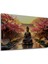Sakura Çiçekleri ve Buda Meditasyon Yağlı Boya Görünümlü Dekoratif Ahşap Ev/işyeri/ofis Kare Tablo 3
