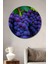 Mor Üzüm Yağlı Boya Görünümlü Dekoratif Ahşap Ev/işyeri/ofis Yuvarlak Tablo 1
