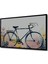 Çerçeve Görünümlü Çiçekli Bisiklet Sulu Boya Görünümlü Dekoratif Ahşap Ev/işyeri/ofis Kare Tablo 2