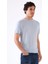 Buz Mavisi O Yaka Düz Renk Kısa Kollu Slim Fit Triko Tshirt 2
