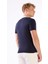 Lacivert Bisiklet Yaka Çift Renk Slim Fit Triko Tshirt 3