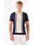 Lacivert Bisiklet Yaka Çift Renk Slim Fit Triko Tshirt 4