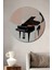 Modern Sanat Piyano Aşkı Dekoratif Ahşap Ev/işyeri/ofis Yuvarlak Tablo 1