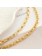 Küp Zincir Kolye Pirinç Gold 45+5cm 2