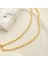 Küp Zincir Kolye Pirinç Gold 45+5cm 7