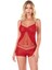 - Kırmızı Jakarlı Babydoll Şort Takımı 1
