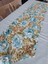 Çiçek Desenli Duck Keten Kumaş Runner 2