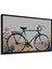 Çerçeve Görünümlü Çiçekli Bisiklet Sulu Boya Görünümlü Dekoratif Ahşap Ev/işyeri/ofis Kare Tablo 3