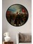 Çerçeve Görünümlü Zafer Yürüyüşü Yağlı Boya Görünümlü Dekoratif Ahşap Ev/işyeri/ofis Yuvarlak Tablo 1