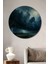 Fırtınalı Gökyüzü Yağlı Boya Görünümlü Ev/işyeri/ofis Dekoratif Ahşap Yuvarlak Tablo 1