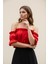 Madonna Yaka Kadın Bluz – Lastik Detaylı Rahat Kesim 2