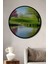 Çerçeve Görünümlü Sulu Boya Görünümlü Bahar Rüyası Dekoratif Ahşap Ev/işyeri/ofis Yuvarlak Tablo 1