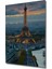 Eiffel Kulesi Paris Manzarası Yağlı Boya Görünümlü Dekoratif Ahşap Ev/işyeri/ofis Kare Tablo 2