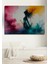 Çiçek Bahçesinde Dans Eden Kadın Sulu Boya Görünümlü Dekoratif Ahşap Ev/işyeri/ofis Kare Tablo 1