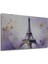 Eiffel Kulesi Lavanta Rüyası Sulu Boya Görünümlü Dekoratif Ahşap Ev/işyeri/ofis Kare Tablo 3